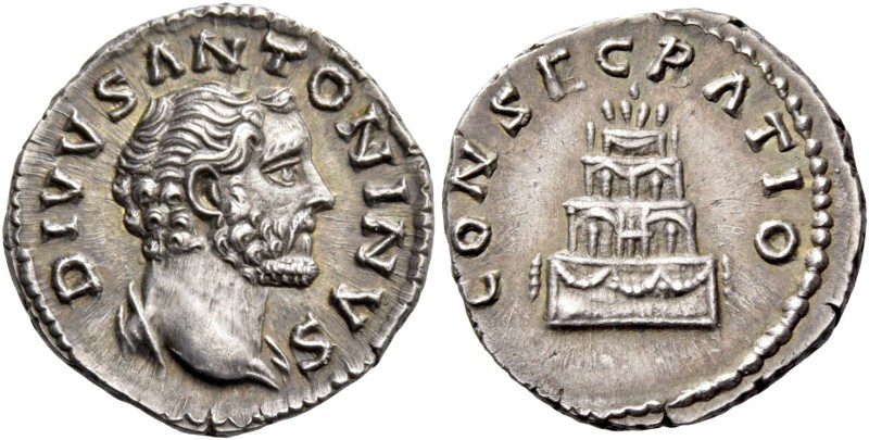 Antoninus Pius augustus, 138 – 161. Divus Antoninus Pius. Denarius after 161, AR...