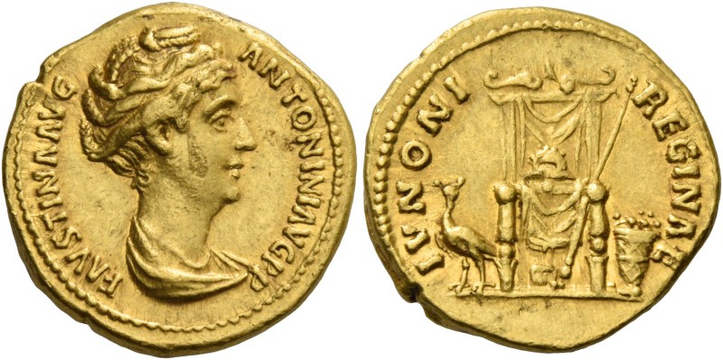 Faustina I, wife of Antoninus Pius. Aureus 138-139, AV 7.36 g. FAVSTINA AVG – AN...