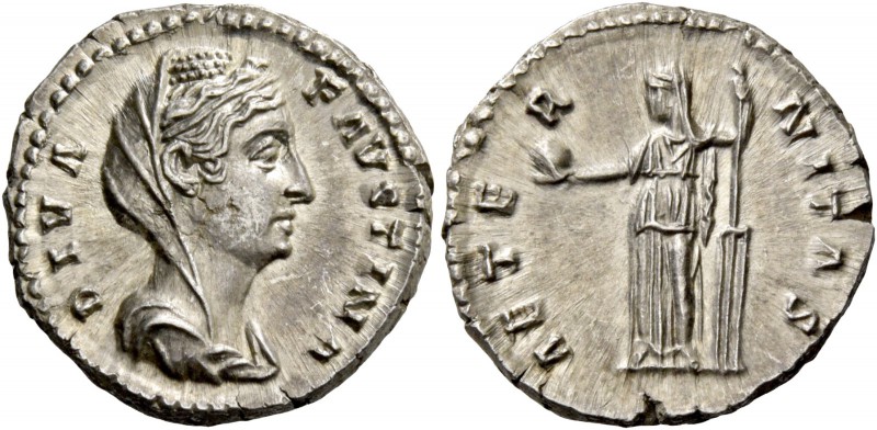 Faustina I, wife of Antoninus Pius. Diva Faustina. Denarius after 141, AR 3.92 g...