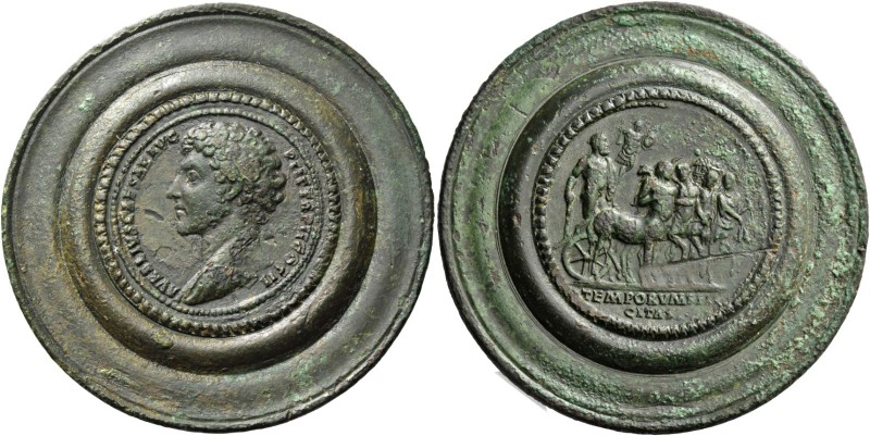 Marcus Aurelius caesar, 139 – 161. Medallion 147-148, Æ 90.44 g. AVRELIVS CAESAR...