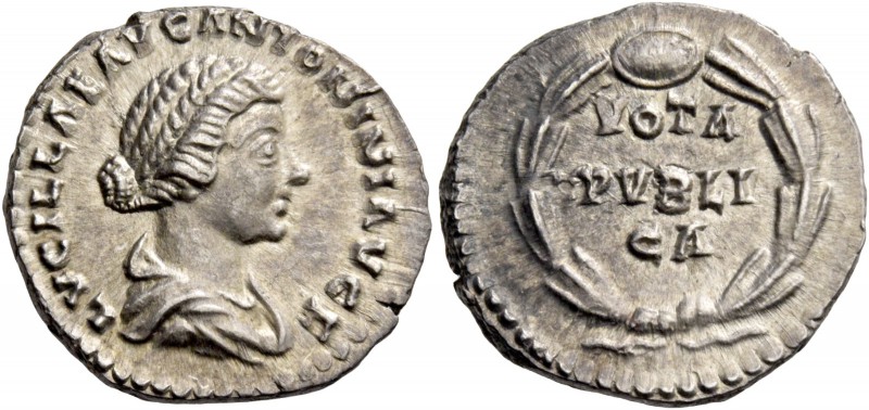 Lucilla, daughter of Marcus Aurelius and wife of Lucius Verus. Denarius 164-169 ...