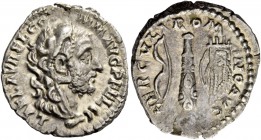 Commodus augustus, 177 – 192. Denarius 191, AR 3.50 g. L AVREL CO – MM AVG P FEL Head r., wearing lion’s skin headdress. Rev. HERCVLI ROMANO AVG Bow, ...