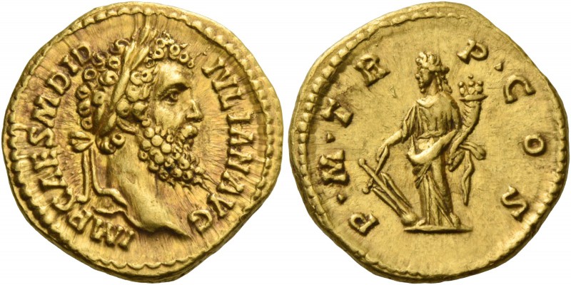 Didius Julianus, 28th March – 1st June 193. Aureus 193, AV 6.73 g. IMP CAES M DI...