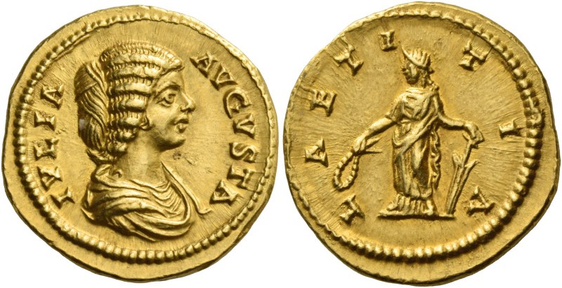 Julia Domna, wife of Septimius Severus. Aureus, Laodicea ad Mare 196-211, AV 7.1...