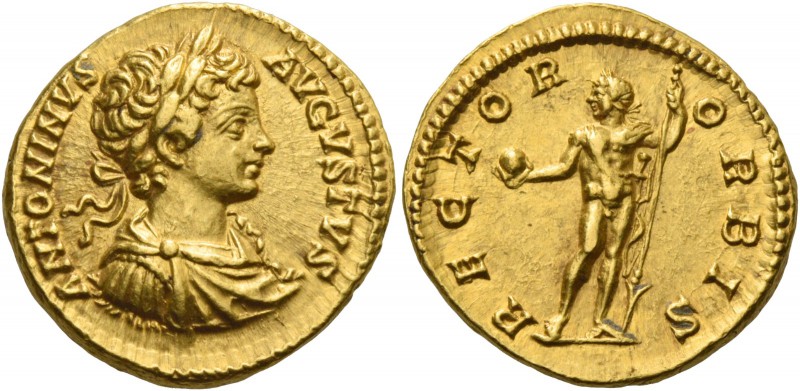 Caracalla augustus, 198 – 217. Aureus 199-200, AV 7.13 g. ANTONINVS – AVGVSTVS L...