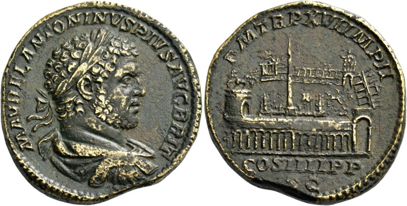 Caracalla augustus, 198 – 217. Sestertius 213, Æ 22.89 g. M AVREL ANTONINVS PIVS...