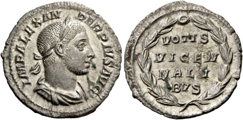 Severus Alexander, 222 – 235. Denarius 231-235, AR 2.57 g. IMP ALEXAN – DER PIVS...