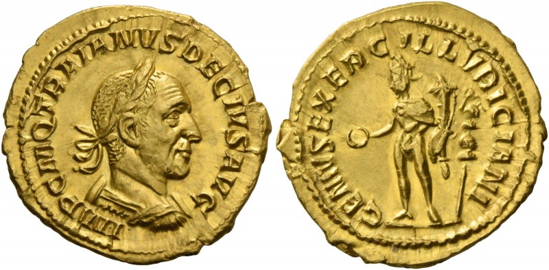 Trajan Decius, 249 – 251. Aureus 249-251, AV 4.85 g. IMP C M Q TRAIANVS DECIVS A...