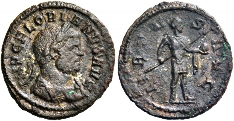 Florian, 275-276. Quinarius 275-276, billon 1.17 g. IMP C FLORIANVS AVG Laureate...