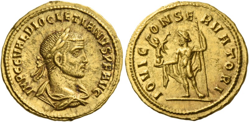 Diocletian, 284 – 305. Aureus, Cyzicus 286, AV 4.45 g. IMP C C VAL DIOCLETIANVS ...