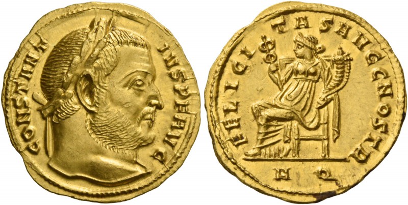 Constantius I Chlorus augustus, 305 – 306. Aureus, Aquileia 305-306, AV 5.14 g. ...