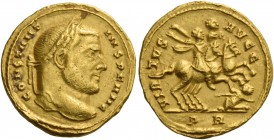 Constantius I Chlorus augustus, 305 – 306. Aureus 305-306, AV 4.94 g. CONSTANT – IVS P F AVG Laureate head r. Rev. VIR – TVS – AVGG Constantius Chloru...