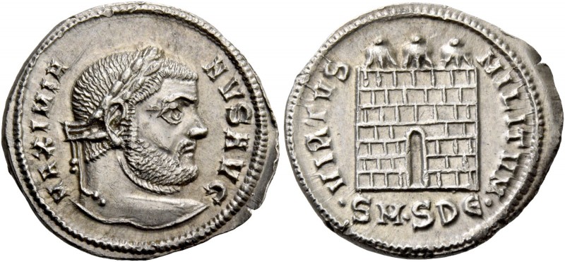 Galerius Maximianus augustus, 305 – 311. Argenteus, Serdica 305-306, AR 3.45 g. ...