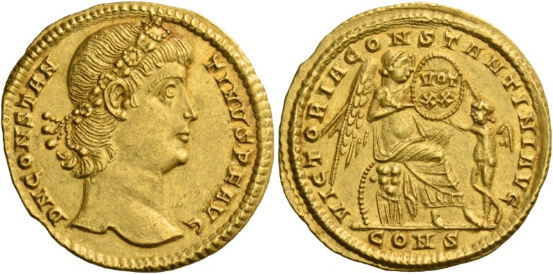 Constantine II augustus, 337 – 340. Solidus, Constantinopolis 337-340, AV 4.43 g...
