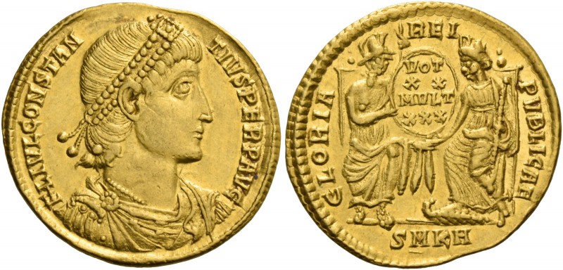 Constantius II, 337 – 361. Solidus, Cyzicus 347-355, AV 4.35 g. FL IVL CONSTAN –...