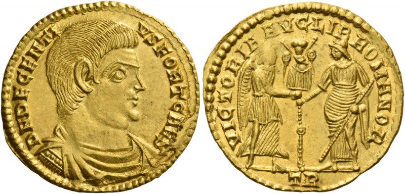 Decentius caesar, 352 – 353. Solidus, Treveri beginning 353-August 353, AV 3.89 ...