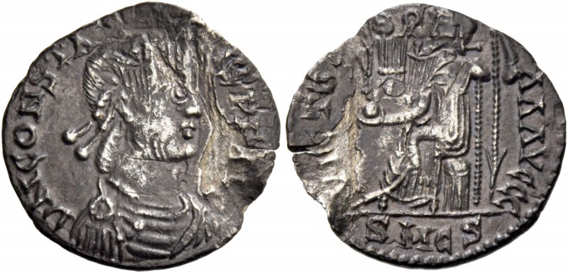 Constans, son of Constantine III, 410 – 411. Siliqua, AR 1.38 g. 410-411, AR 1.3...