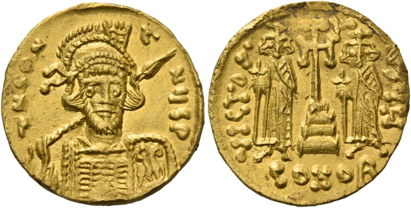 Constantine IV, Pogonatus 13 April 654 – 10 July 685. Solidus, 674-681, AV 4.45 ...