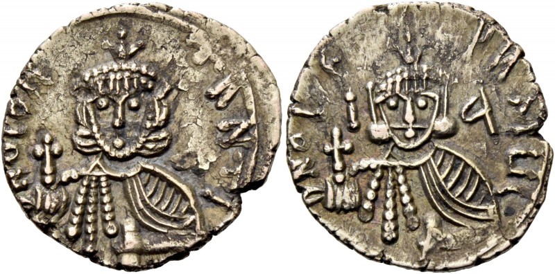 Constantine V Copronymus, 741 – 775 and Leo IV from 751. Solidus, Rome 751-775, ...