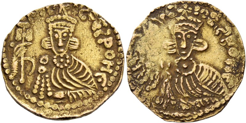 Nicephorus I, 802 – 811. Debased solidus, Naples 803-811, AV 4.06 g. …SPOHE Crow...