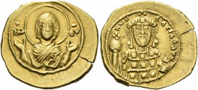 Constantine X Ducas, 23 November 1059 – 23 May 1067. Tetarteron 1059-1067, AV 4.01 g. Facing bust of the Virgin, nimbate and orans, wearing tunic and ...