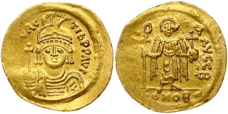 Byzantine Empire. Mauricius Tiberius(582-602). Solidus ND (583-601), VICTORIA AV...