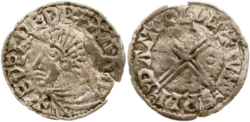 Anglo-Saxon, England. Aethelred II (978-1016). Penny ND (978-1016), Lincoln. Sil...