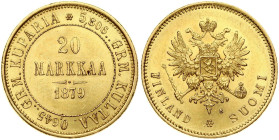 Russia for Finland 20 Markkaa 1879 S