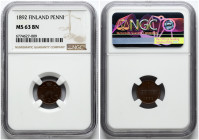 Russia for Finland Penni 1892 NGC MS 63 BN