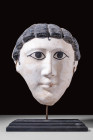 EGYPTIAN PAINTED PLASTER MASK