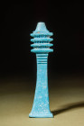 EGYPTIAN BLUE FAIENCE AMULET DJED PILLAR