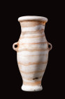 EGYPTIAN ALABASTER TALL VESSEL