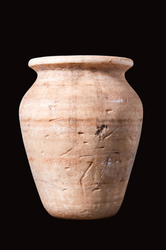 EGYPTIAN ALBASTER OFFERING VESSEL

Late Period, Ca. 664 - 332 BC. A finely car...