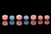 SET OF EGYPTIAN STONE AMULETS