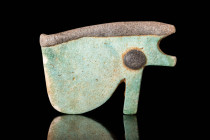 EGYPTIAN FAIENCE EYE OF HORUS AMULET