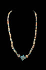 PHOENICIAN NECKLACE WITH MOSAIC GLASS BEADS