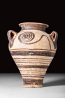 RARE MYCENEAN AMPHORA WITH SPIRALS