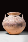 MASSIVE DAUNIAN TERRACOTTA FUNNEL KRATER