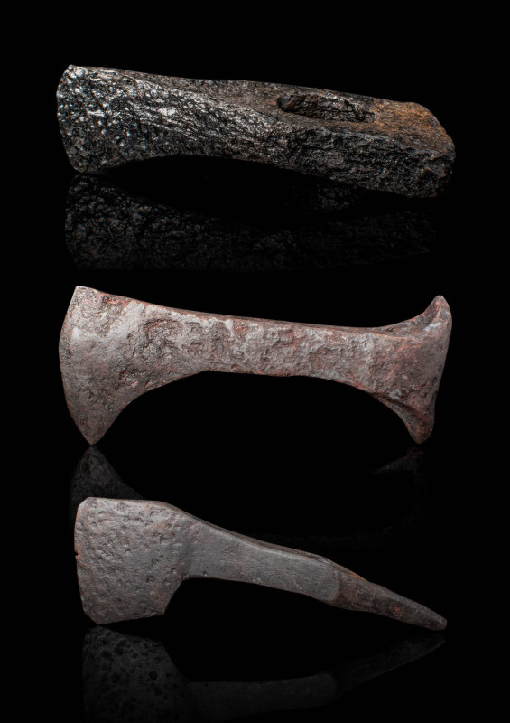 VIKING IRON AXE-HEAD

Ca. AD 800 - 1100. An iron axe-head with a narrow sub-tr...