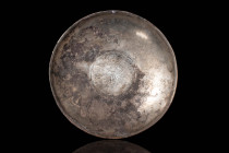 SASANIAN SILVER DISH WITH HUNTING SCENE