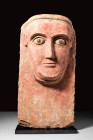 SOUTH ARABIAN LIMESTONE HEAD OF A GOD