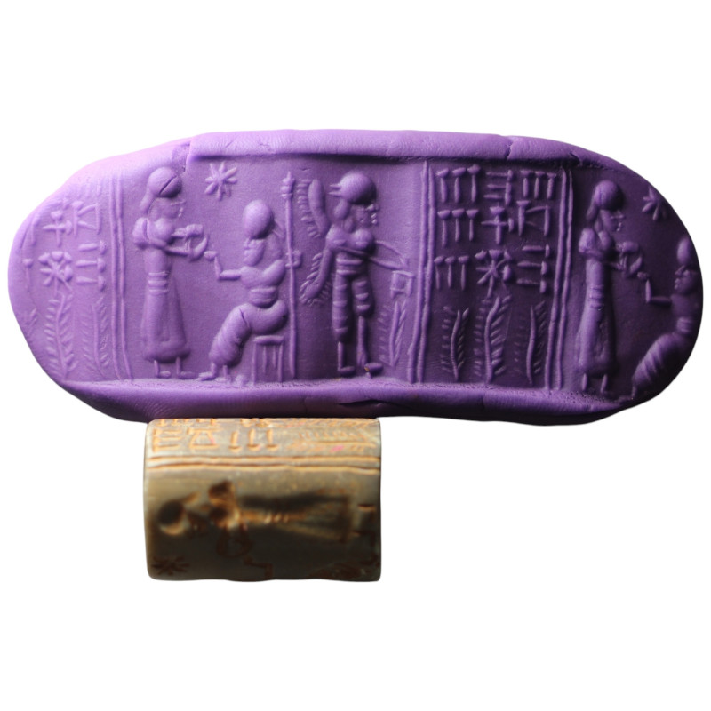 Mesopotamia (1600-1588 BC)
Brown Serpentine Stone (37mm, 43,56g)
Collection of C...
