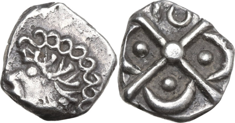 Celtic World. Southern Gaul, Volcae-Tectosages. AR Drachm, c. 118-76/74 BC. Obv....