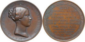 Belgium. Leopold I (1831-1865). Commemorative medal 1853 for the Marriage of Marie-Henriette de Habsbourg-Lorraine. Obv. S. A. I. MARIE-HENRIETTE-ANNE...