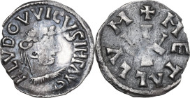 France. Louis 'le Pieux' (the Pious). As Emperor Louis I (814-840). Denier, class 1, Metallum (Melle) mint. Struck 814-819. MEC 1, 758; Depeyrot 607. ...