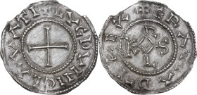 France. Charles le Chauve (the Bald) (840-877) as Charles II, King of West Francia. Denier, Lugduni Clavati (Laon) mint. Struck 864-877 and later. MEC...