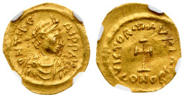 Tiberius II Constantine (AD 578-582). Gold Tremissis (1.46 g). Constantinople, struck AD 582/3.