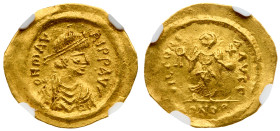 Tiberius Tiberius (AD 582-602). Gold Semissis (2.16 g). Constantinople, struck AD 582/3.