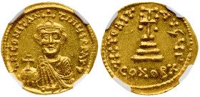 Constans II (AD 641-668). Gold Solidus (4.49 g). Constantinople, 3rd officina, struck AD 649/50-651/2.