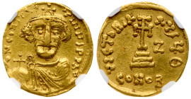 Constans II (AD 641-668). Gold Solidus (4.23 g). Constantinople, 9th officina, dated IY 7 (AD 648/9).